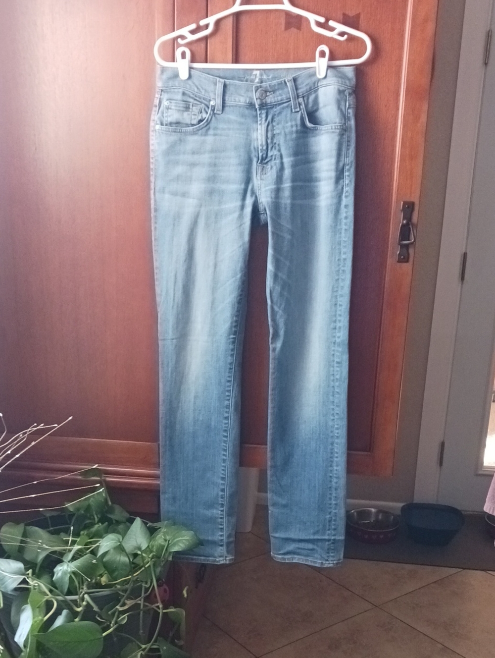AUTHENTIC! 7 For All Mankind- Light Blue Straight Leg Jeans